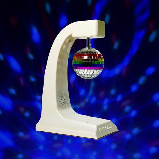 RAINBOW Wireless Disco Rotating Lights Party Speaker (White)