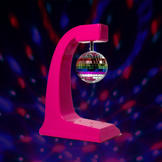 RAINBOW Wireless Disco Rotating Lights Party Speaker (Pink)