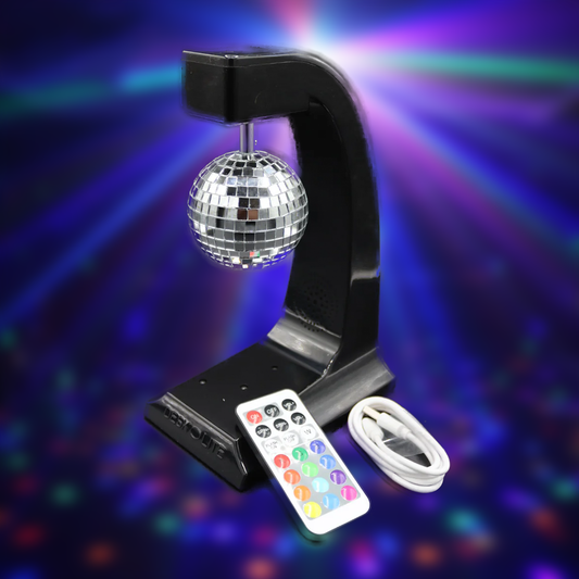 DESKOLITE Wireless Disco Rotating Lights Party Speaker (Black)